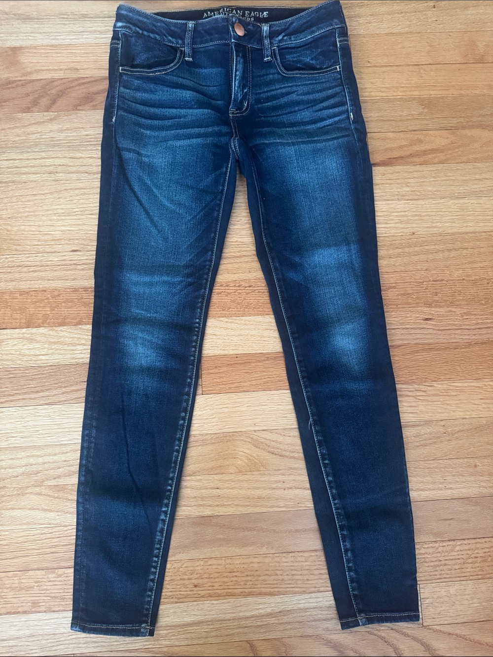 American Eagle Outfitters Women's Dark Wash Skinny Jeans, 8